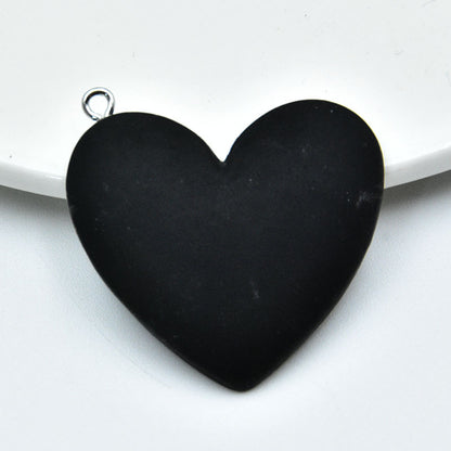 Heart Shape Love Charms Pendant In Yellow, Elegant Hanging Decoration
