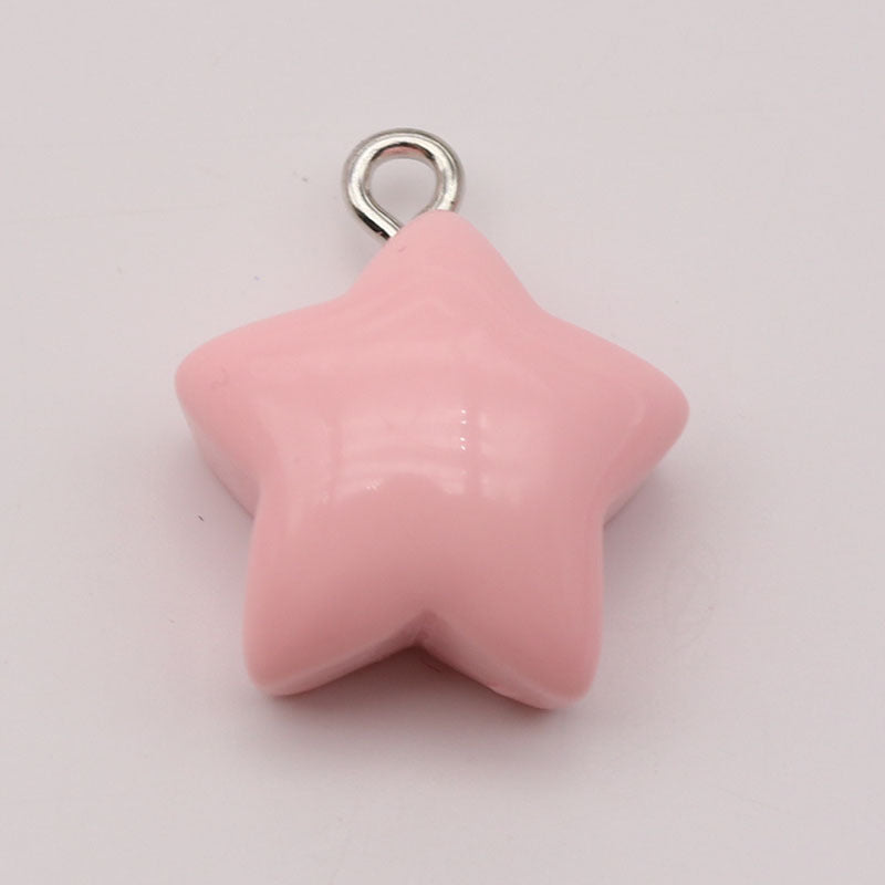 Heart Shape Resin Love Charms Pendant, Romantic Hanging Decoration