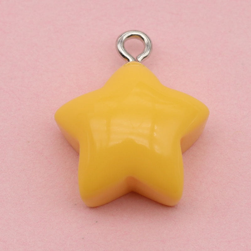 Heart Shape Resin Love Charms Pendant, Romantic Hanging Decoration
