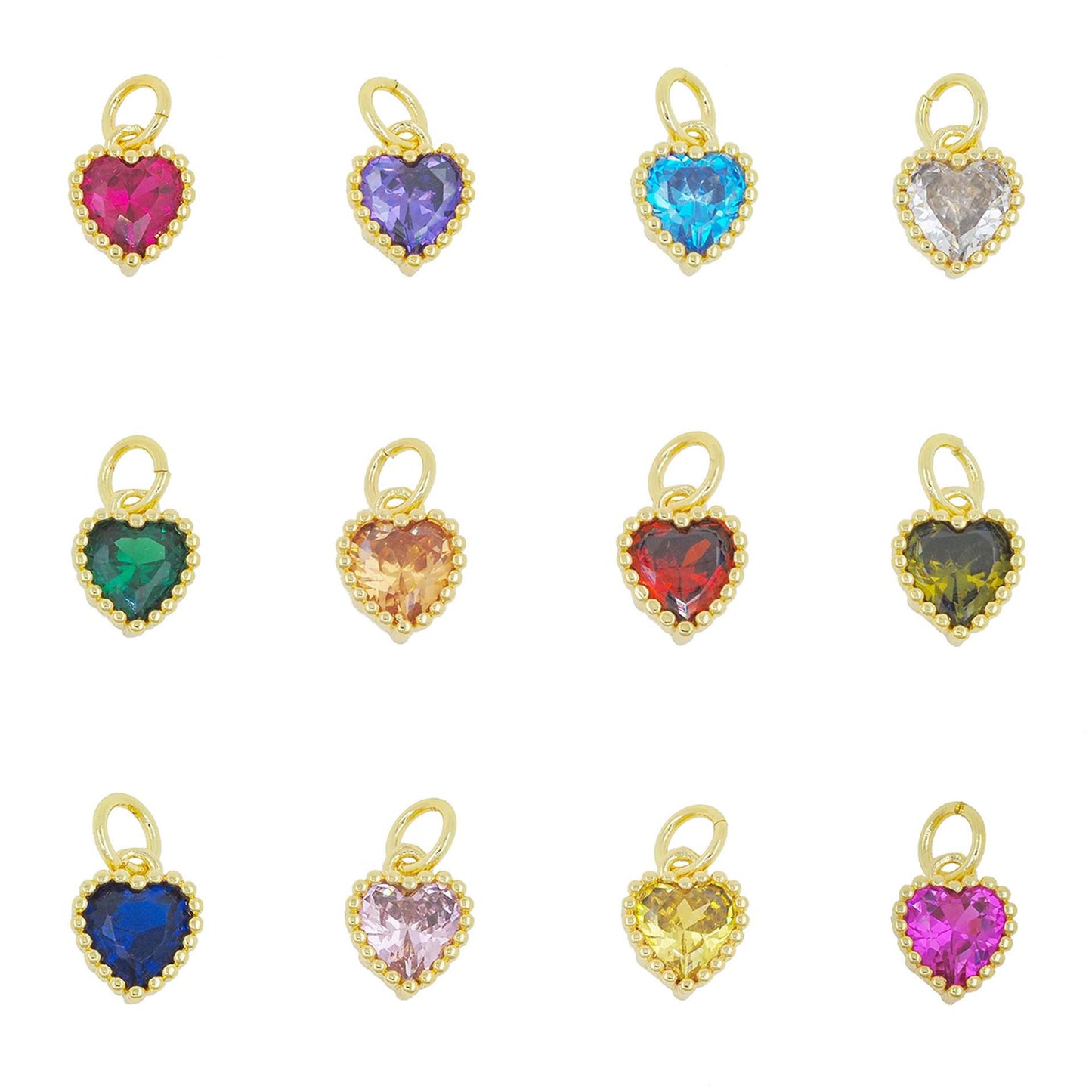 Heart Shape Pendant For Love Charms In Golden Copper