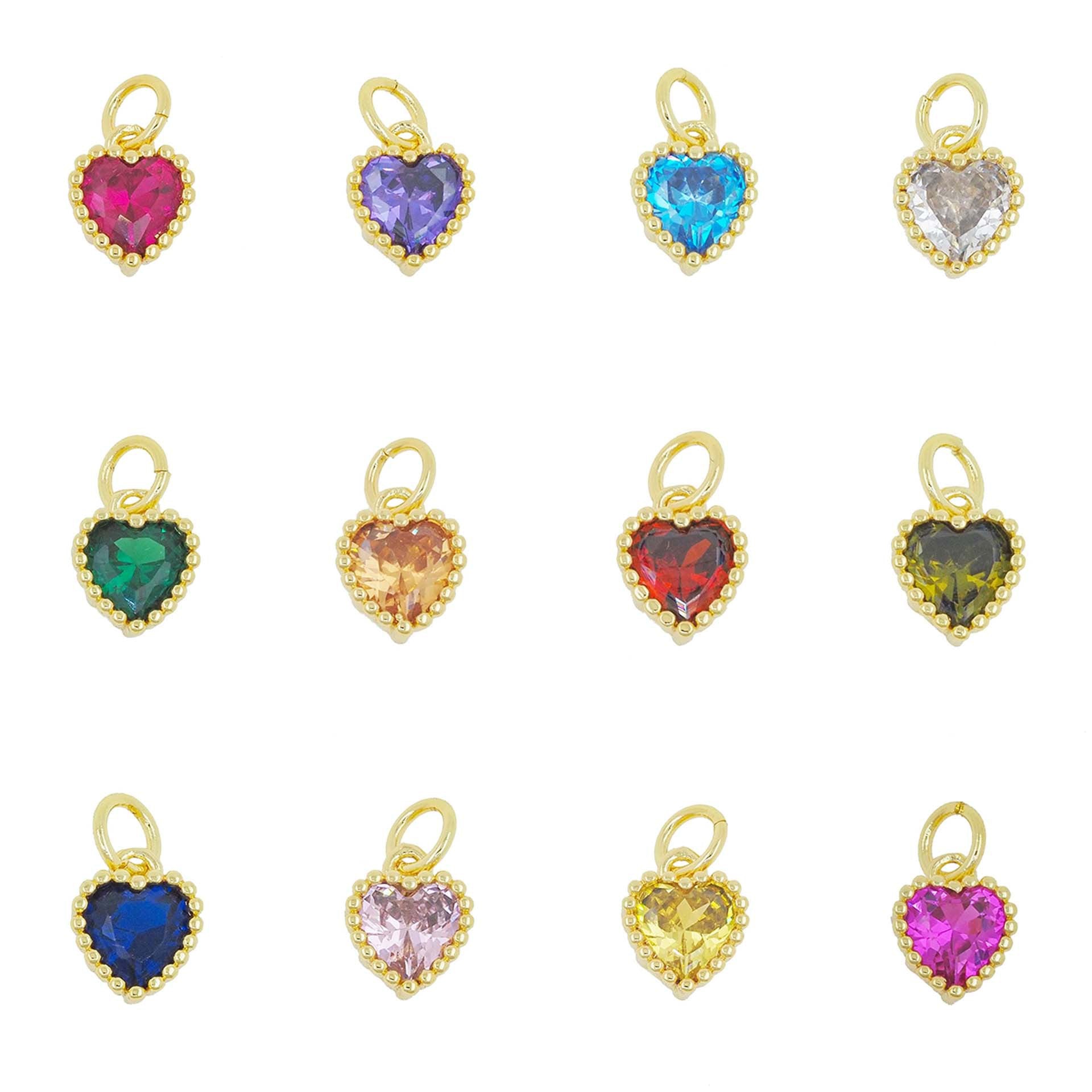 Heart Shape Pendant For Love Charms In Golden Copper