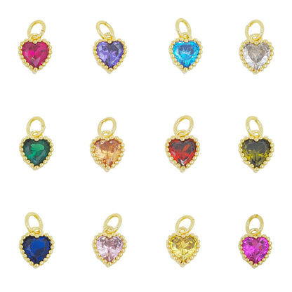 Heart Shape Pendant For Love Charms In Golden Copper