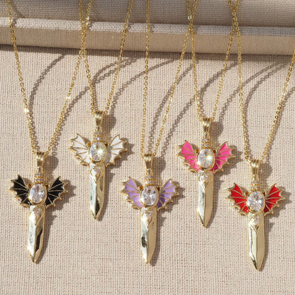 Angel Wings Pendant For Love Charms Featuring Enamel Craft