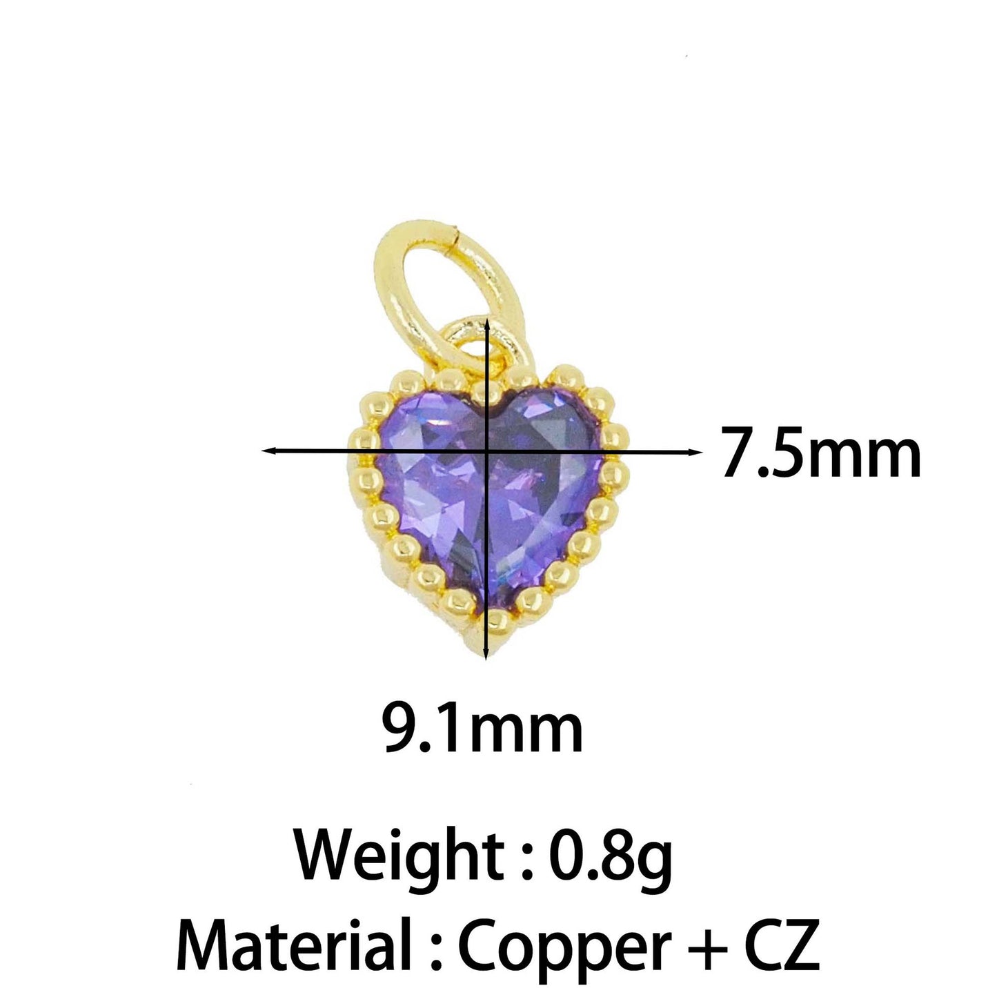 Heart Shape Pendant For Love Charms In Golden Copper