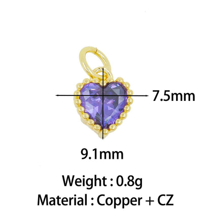 Heart Shape Pendant For Love Charms In Golden Copper