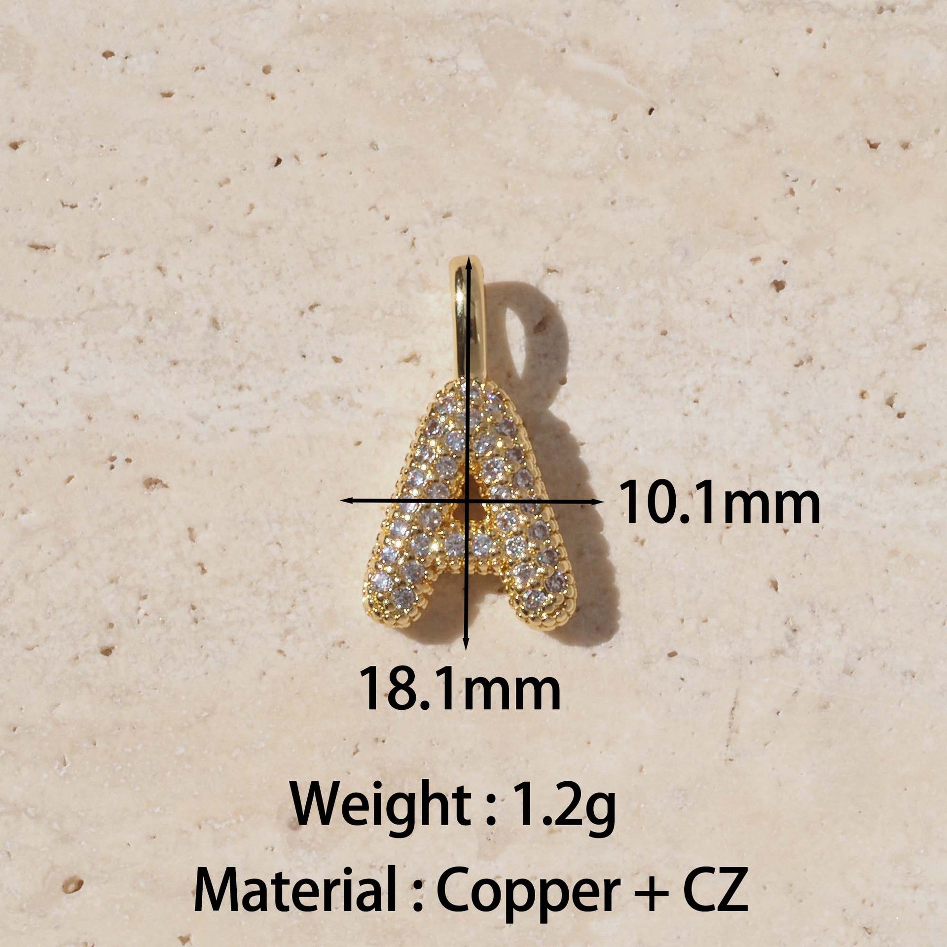 For Love Charms Golden Copper Pendant Featuring Electroplated Finish With Birthstone Inlay