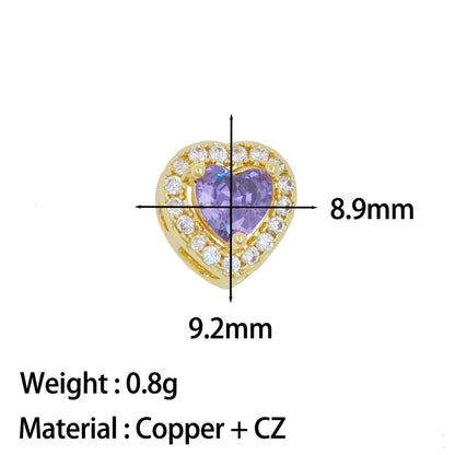 For Love Charms Golden Copper Pendant Featuring Electroplated Finish With Birthstone Inlay
