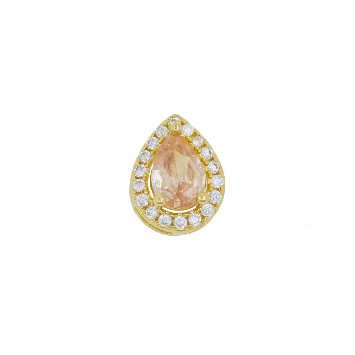 Golden Copper Water Droplets Pendant For Love Charms, 1 Piece