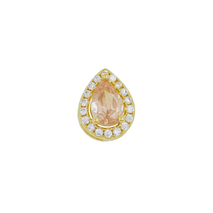 Golden Copper Water Droplets Pendant For Love Charms, 1 Piece