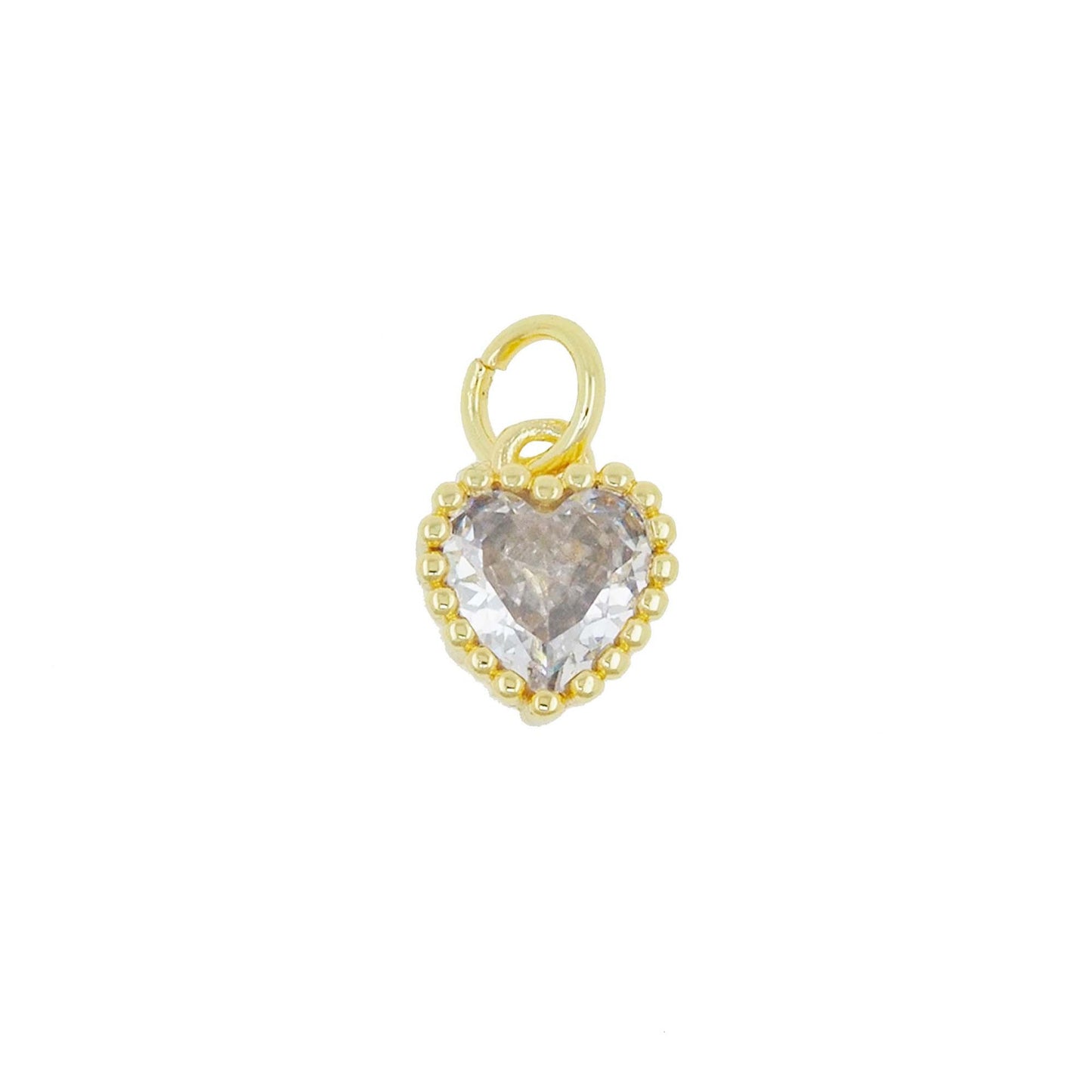Heart Shape Pendant For Love Charms In Golden Copper