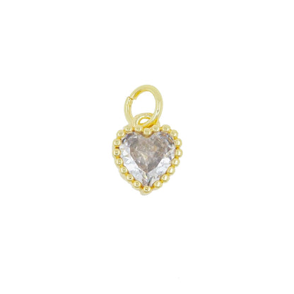 Heart Shape Pendant For Love Charms In Golden Copper