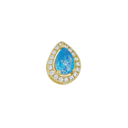 Golden Copper Water Droplets Pendant For Love Charms, 1 Piece