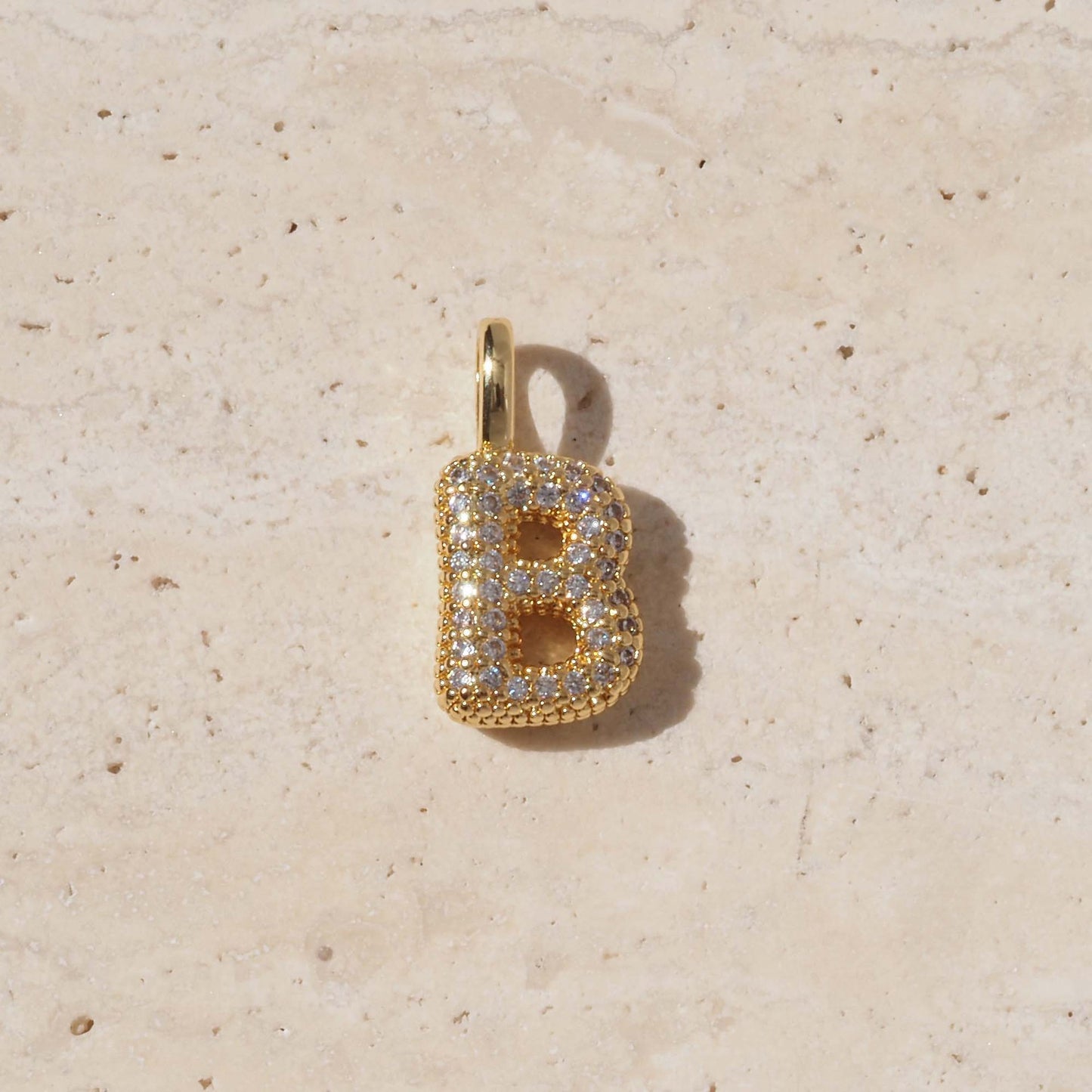 For Love Charms Golden Copper Pendant Featuring Electroplated Finish With Birthstone Inlay