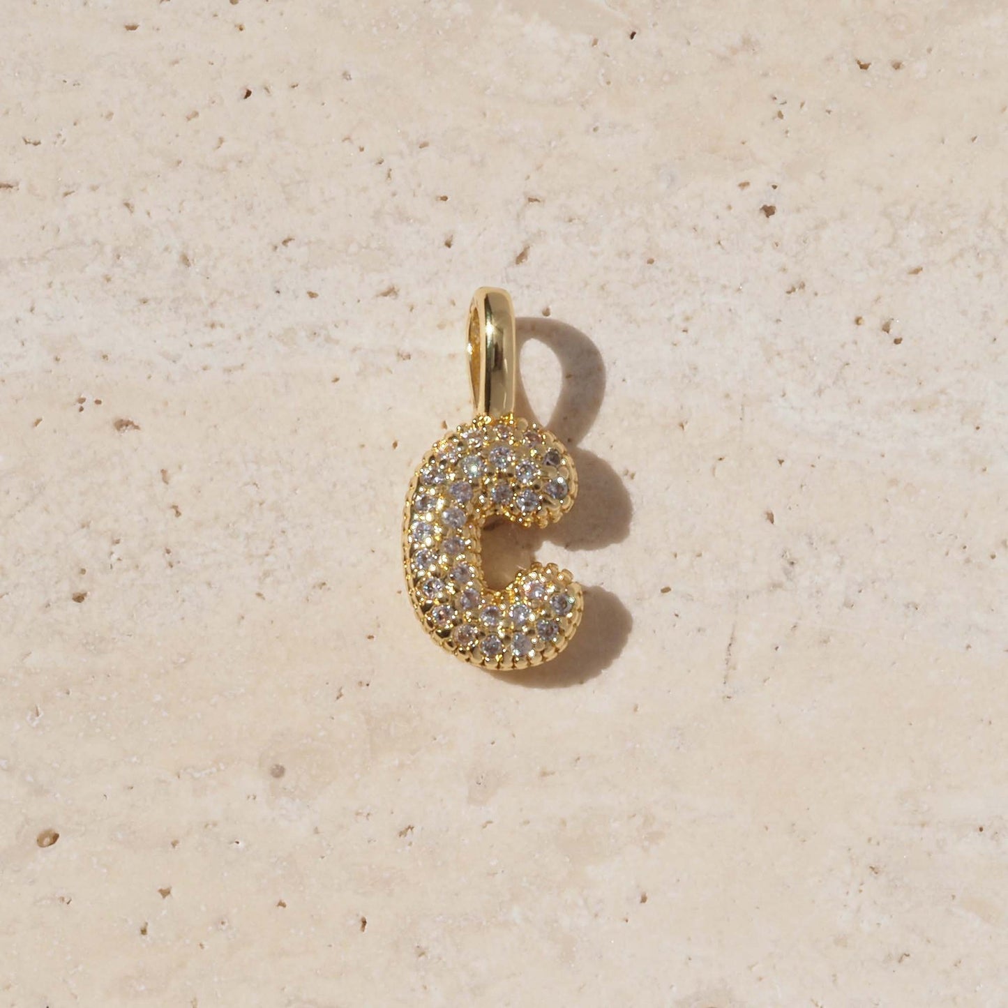 For Love Charms Golden Copper Pendant Featuring Electroplated Finish With Birthstone Inlay