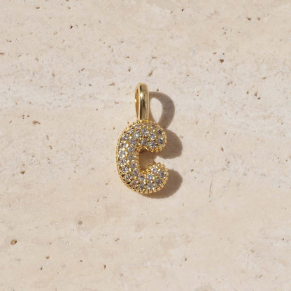 For Love Charms Golden Copper Pendant Featuring Electroplated Finish With Birthstone Inlay