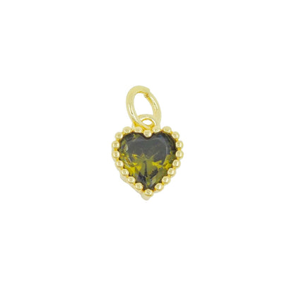 Heart Shape Pendant For Love Charms In Golden Copper