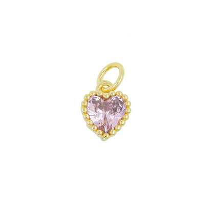 Heart Shape Pendant For Love Charms In Golden Copper