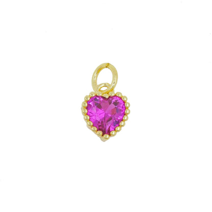 Heart Shape Pendant For Love Charms In Golden Copper