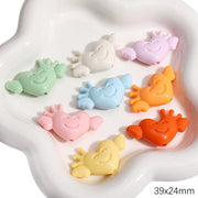Wings Heart Heart Hole Diameter Approximately 2mm 10 Pieces/Pack Approximately 36g