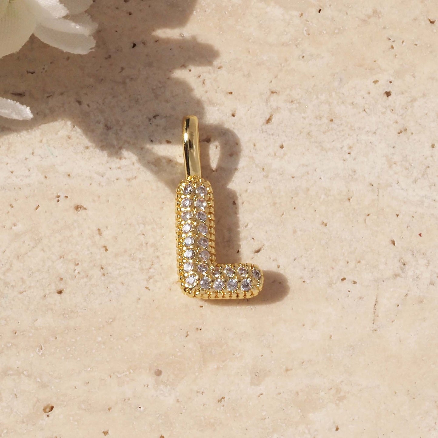 For Love Charms Golden Copper Pendant Featuring Electroplated Finish With Birthstone Inlay