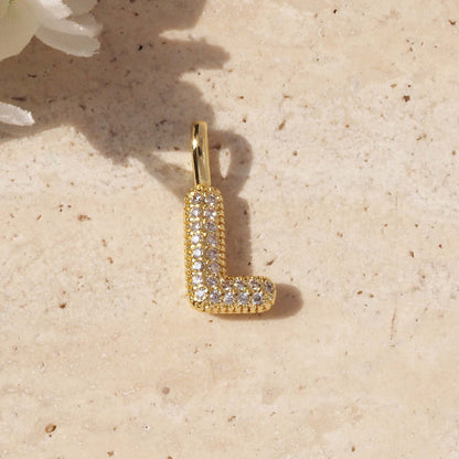 For Love Charms Golden Copper Pendant Featuring Electroplated Finish With Birthstone Inlay