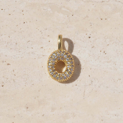 For Love Charms Golden Copper Pendant Featuring Electroplated Finish With Birthstone Inlay
