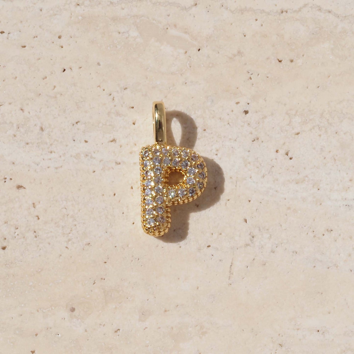 For Love Charms Golden Copper Pendant Featuring Electroplated Finish With Birthstone Inlay