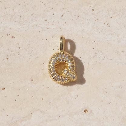 For Love Charms Golden Copper Pendant Featuring Electroplated Finish With Birthstone Inlay
