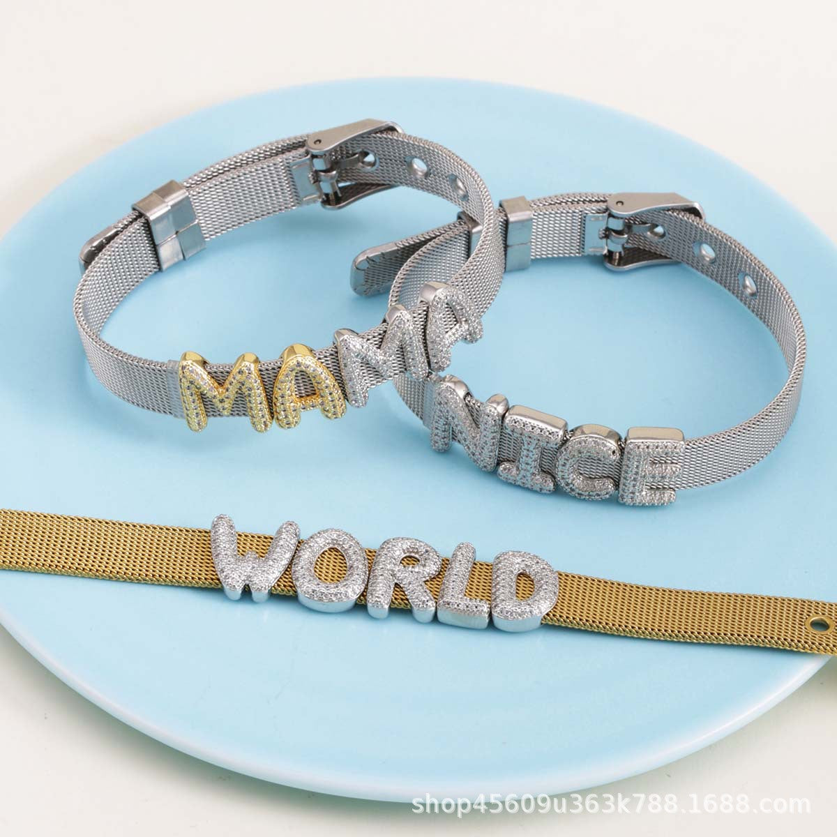 For Love Charms Copper Bracelets With Electroplated Gold Plating Featuring Zircon Inlay In Golden