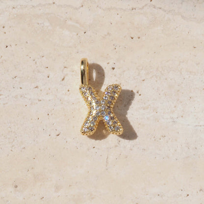 For Love Charms Golden Copper Pendant Featuring Electroplated Finish With Birthstone Inlay