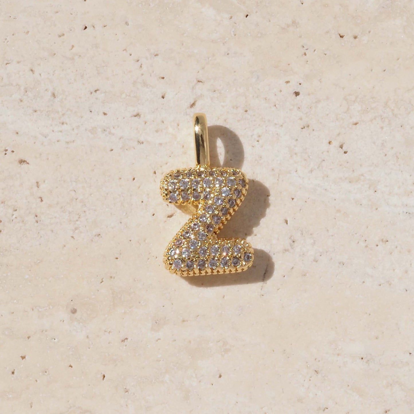 For Love Charms Golden Copper Pendant Featuring Electroplated Finish With Birthstone Inlay