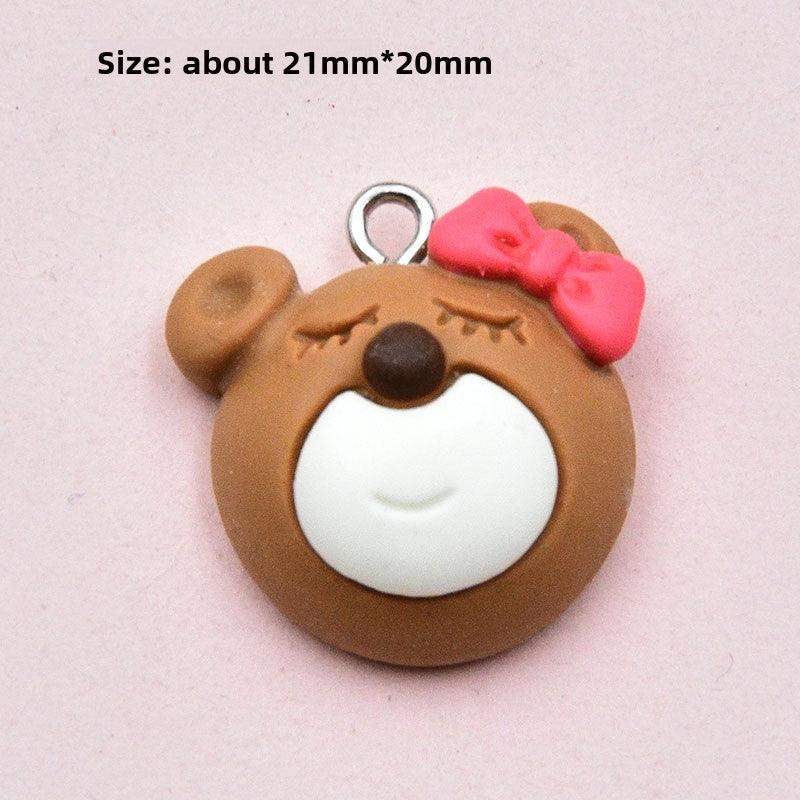 Resin Rabbit Love Charms Pendant In Colour, Perfect Hanging Decoration
