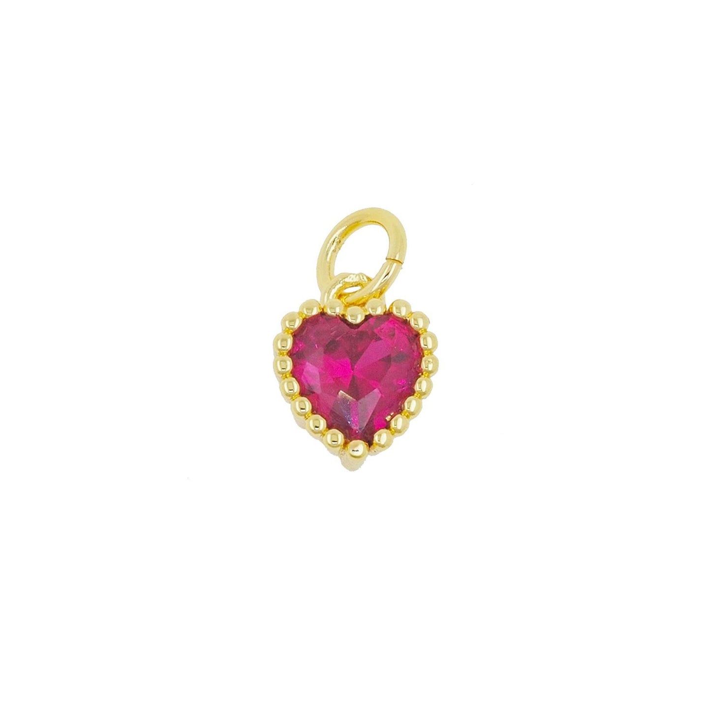 Heart Shape Pendant For Love Charms In Golden Copper