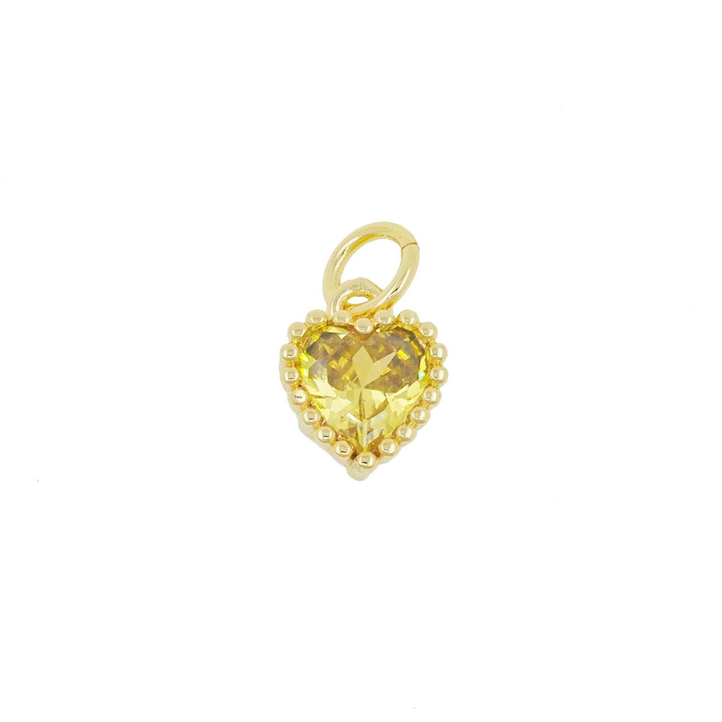Heart Shape Pendant For Love Charms In Golden Copper