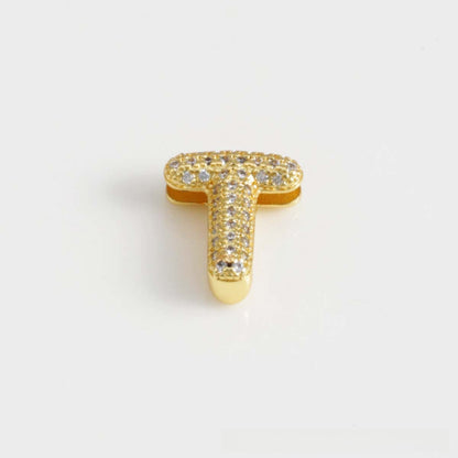 For Love Charms Copper Bracelets With Electroplated Gold Plating Featuring Zircon Inlay In Golden
