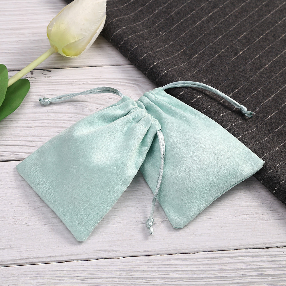 Flannel Jewelry Packaging Bags In Light Green, Perfect For Love Charms