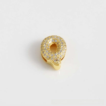 For Love Charms Copper Bracelets With Electroplated Gold Plating Featuring Zircon Inlay In Golden