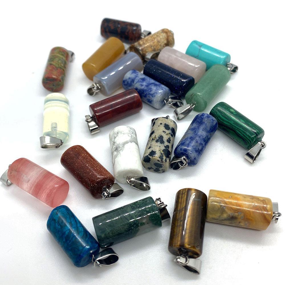 Natural Stone Pendant Featuring Love Charms For Jewelry Making