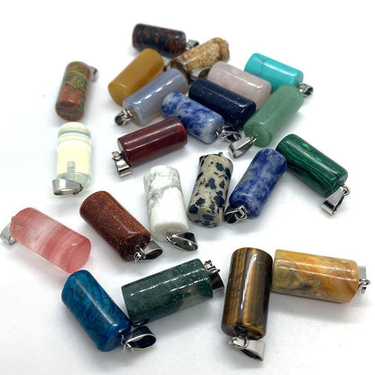 Natural Stone Pendant Featuring Love Charms For Jewelry Making
