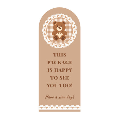 Little Bear Love Charms Set With 50 Pieces, Perfect For Card Stickers And Craft Projects