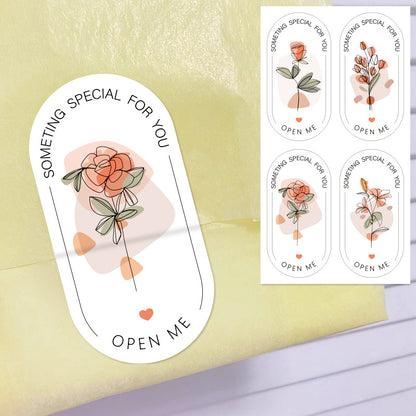 Love Charms Flowers Card Sticker Featuring Beautiful Floral Design