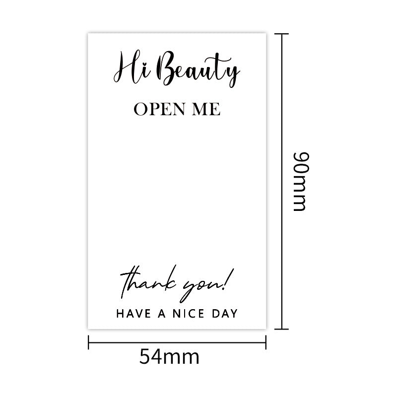 Rectangle Paper Sticker Featuring Love Charms Design, 1 Piece For Creative Stationery Use