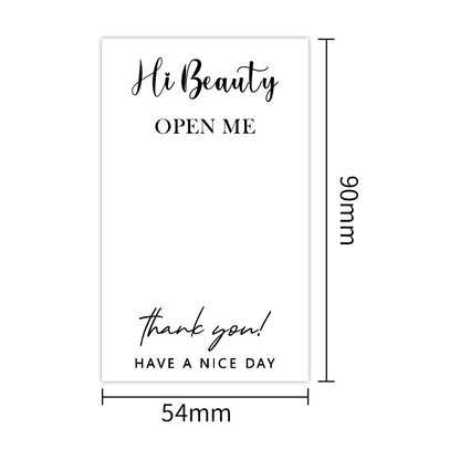 Rectangle Paper Sticker Featuring Love Charms Design, 1 Piece For Creative Stationery Use