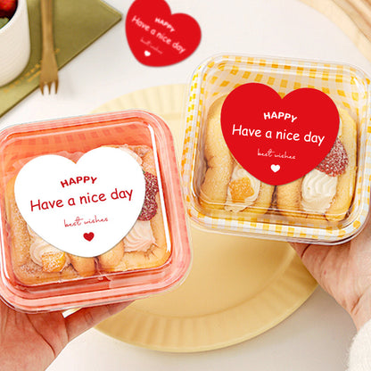 Heart Shape Paper Love Charms Card Stickers Featuring Romantic Designs