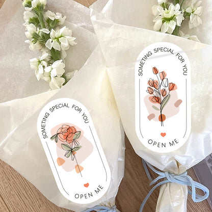 Love Charms Flowers Card Sticker Featuring Beautiful Floral Design