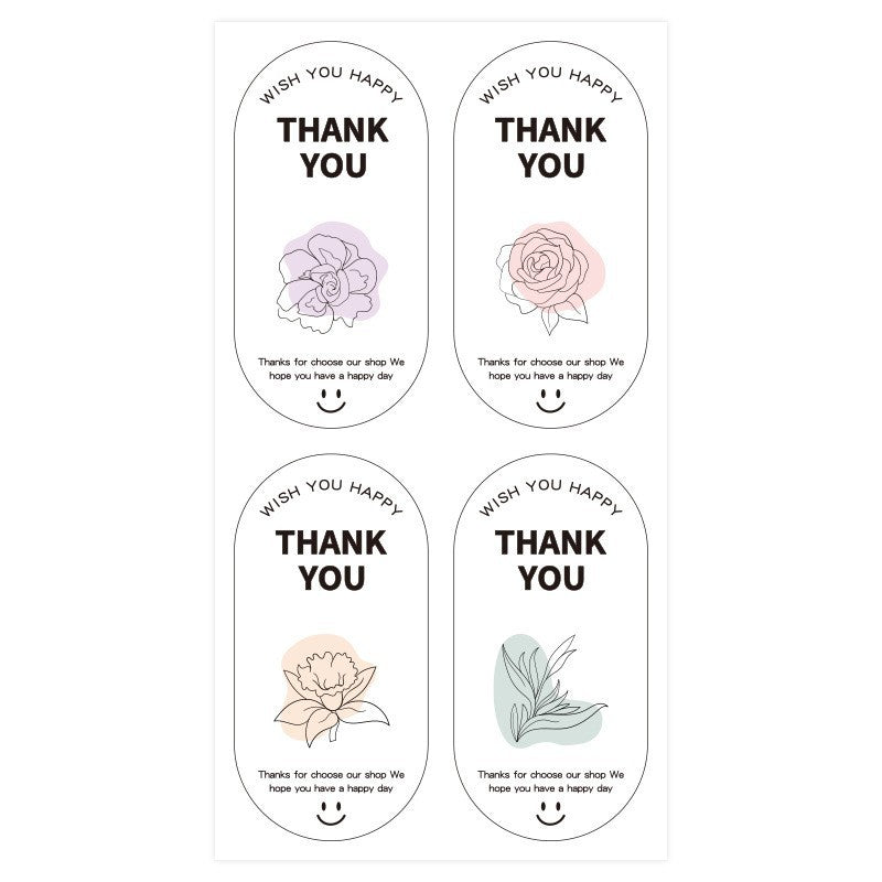 Love Charms Flowers Card Sticker Featuring Beautiful Floral Design