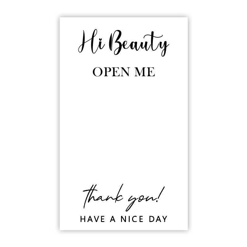 Rectangle Paper Sticker Featuring Love Charms Design, 1 Piece For Creative Stationery Use