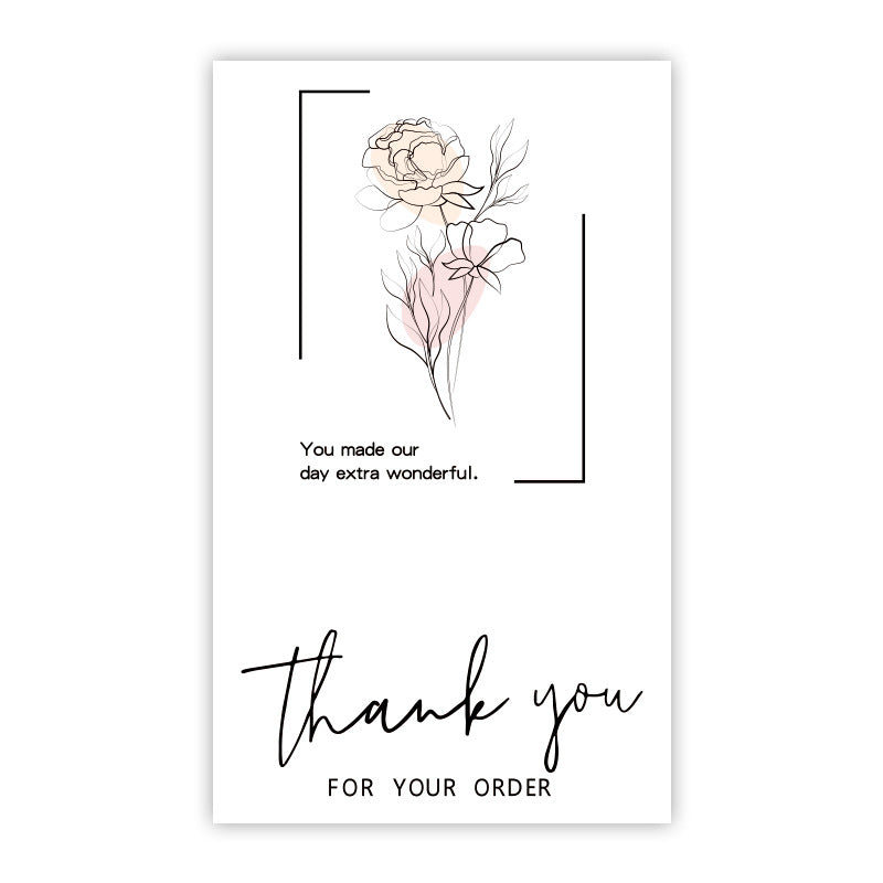 Rectangle Paper Sticker Featuring Love Charms Design, 1 Piece For Creative Stationery Use