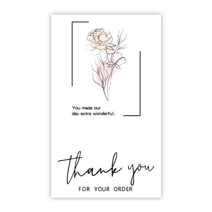 Rectangle Paper Sticker Featuring Love Charms Design, 1 Piece For Creative Stationery Use