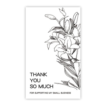 Rectangle Paper Sticker Featuring Love Charms Design, 1 Piece For Creative Stationery Use